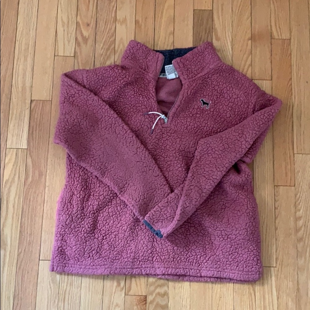 Pink teddy pullover